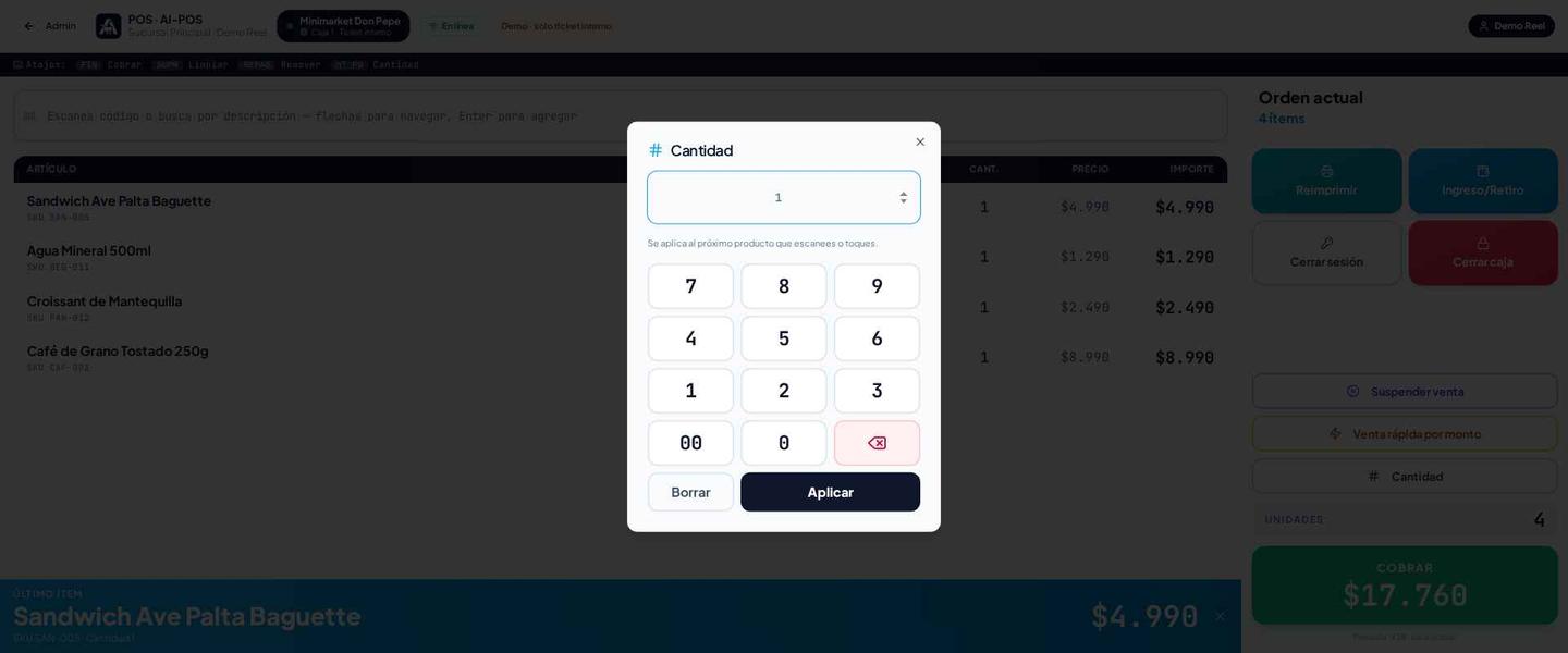 ¿Lleva 3 iguales? Cantidad en un toque